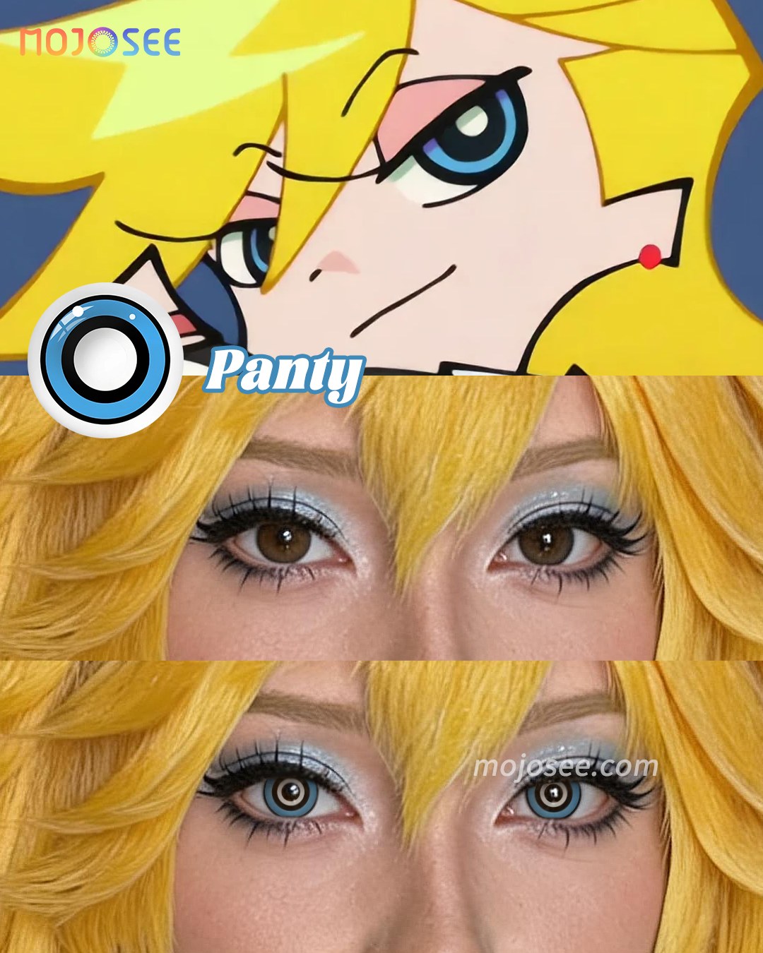 Panty Prescription Cosplay Contact Lenses – Panty & Stocking with Garterbelt — look 2