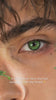 Man wearing Manson Forest colored contact lenses on camera – real-wear video