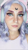 Wearing Sailor Moon Blue colored contact lenses on camera – real-wear video