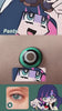 Panty cosplay contacts try-on