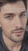 Man wearing Starry sky Blue colored contact lenses on camera – real-wear video