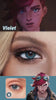 Violet cosplay eye look wearing Mojosee cosplay contact lenses – real-wear video