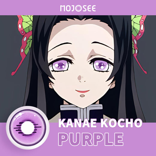 Kanae Kocho Cosplay – purple colored contact lenses