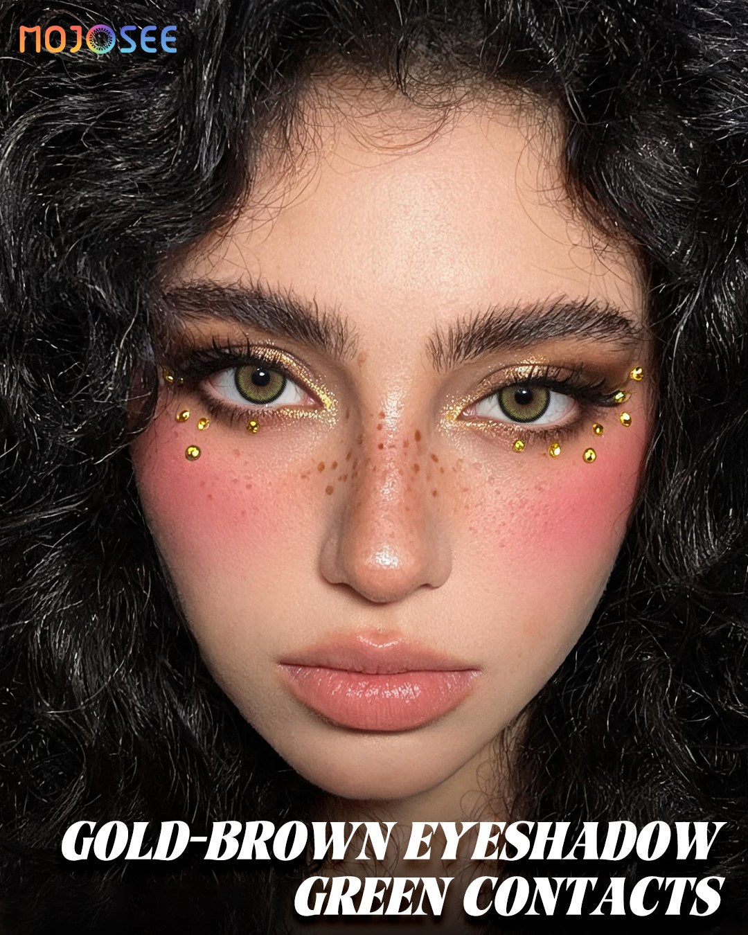 Rain Forest Green Colored Contact Lenses — look 1