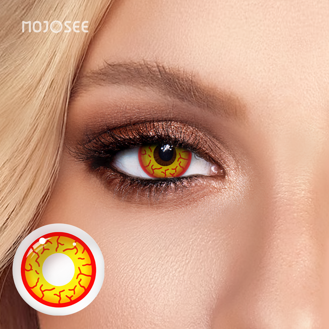 Sith-Inspired Red & Yellow Villain Eye Contacts
