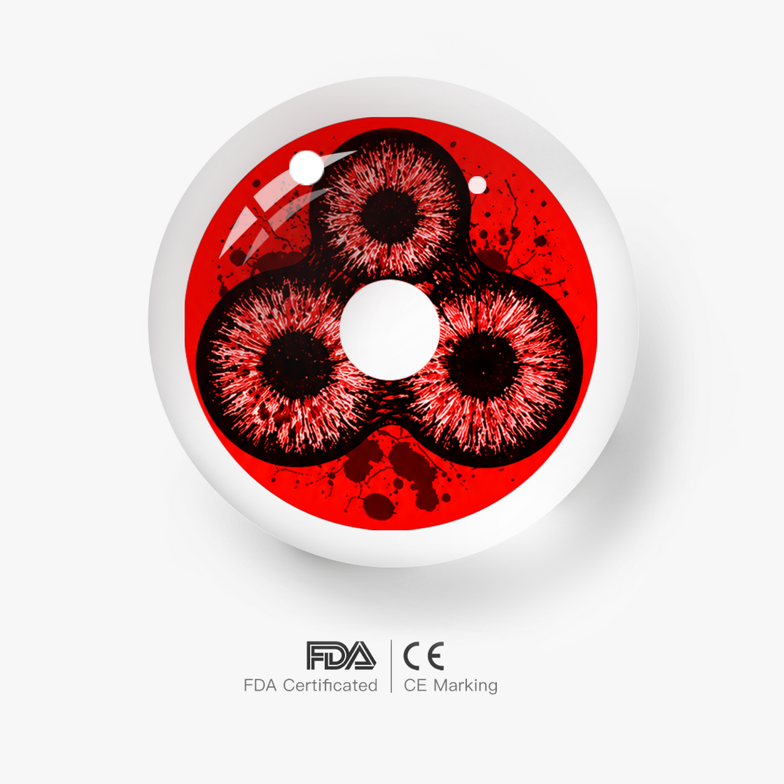 Crimson Storm Colored Contact Lenses