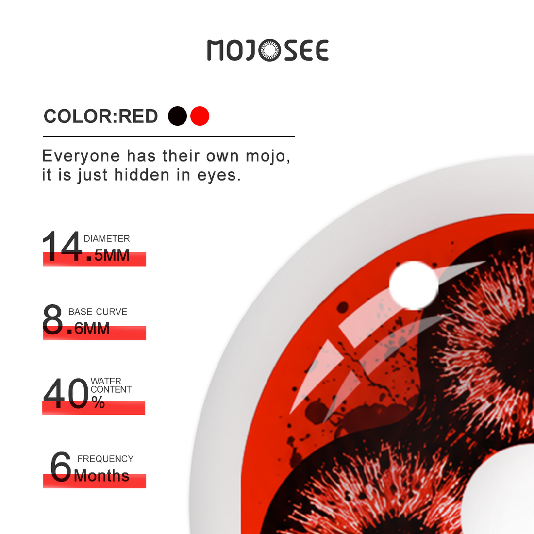 Crimson Storm Colored Contact Lenses