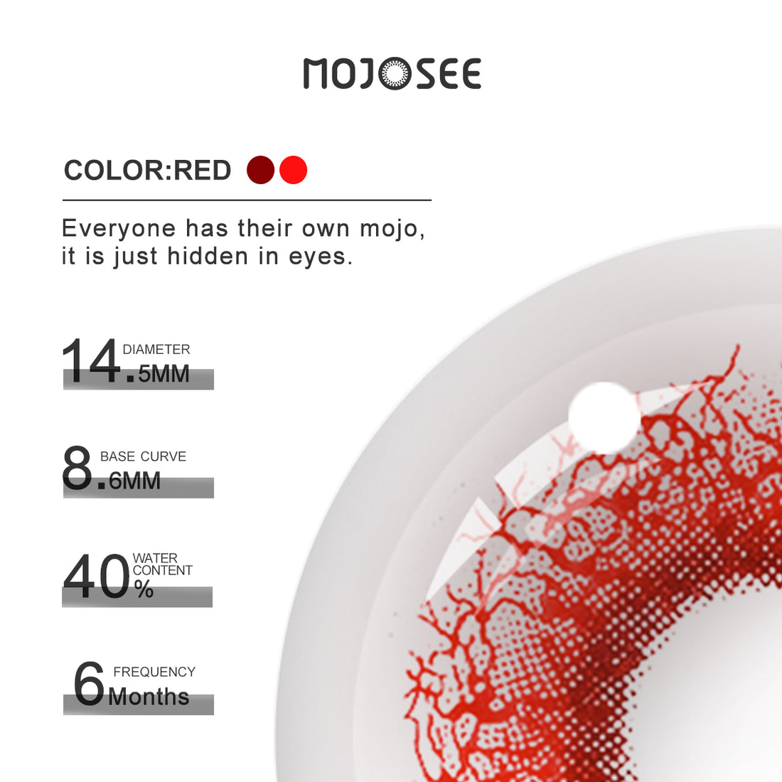 Blood stain Colored Contact Lenses