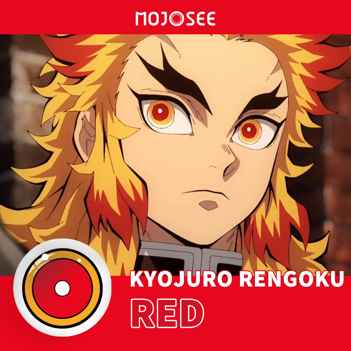 Kyojuro Rengoku Ember Ring Cosplay Contacts | Mojosee