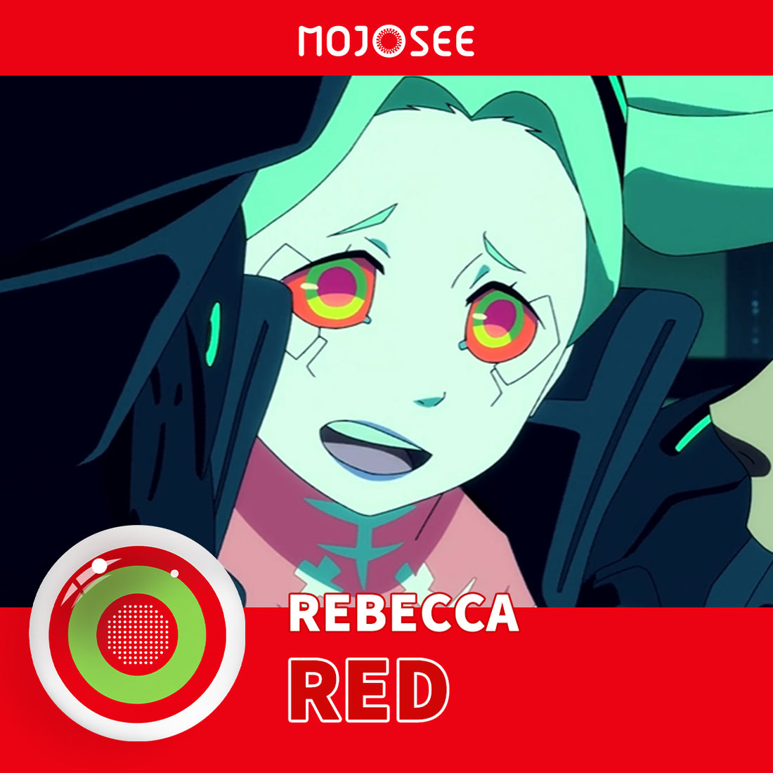 Rebecca Scarlet Emerald Ring Cosplay Contact Lenses – Cyberpunk: Edgerunners