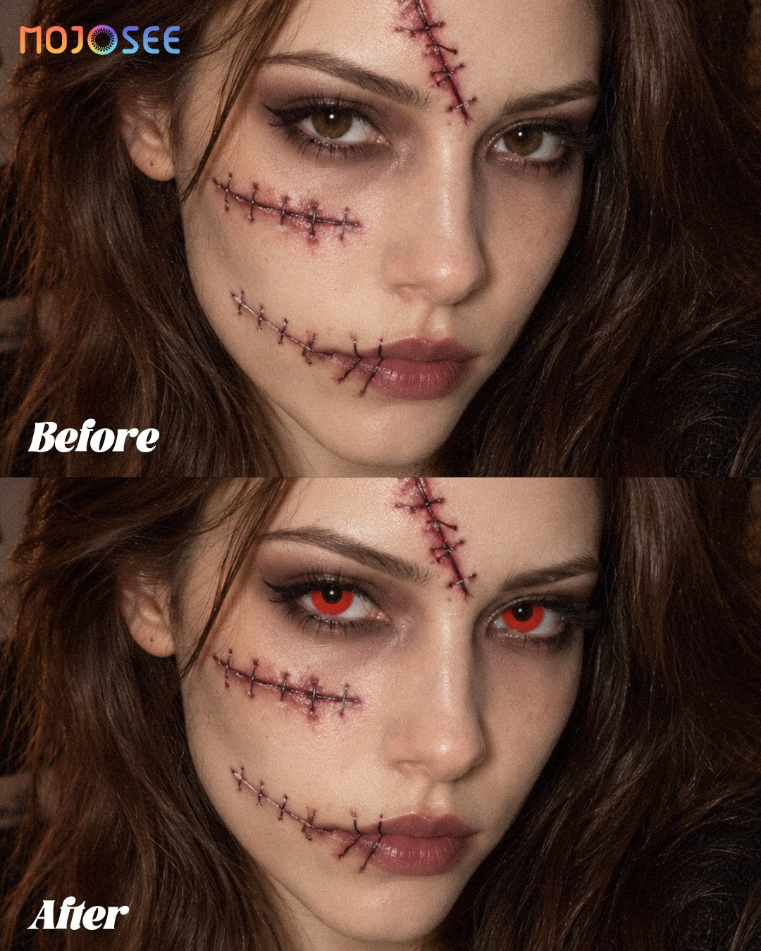 Circle Block Red Vampire Yor Forger Colored Contact Lenses – Spy x Family — look 2
