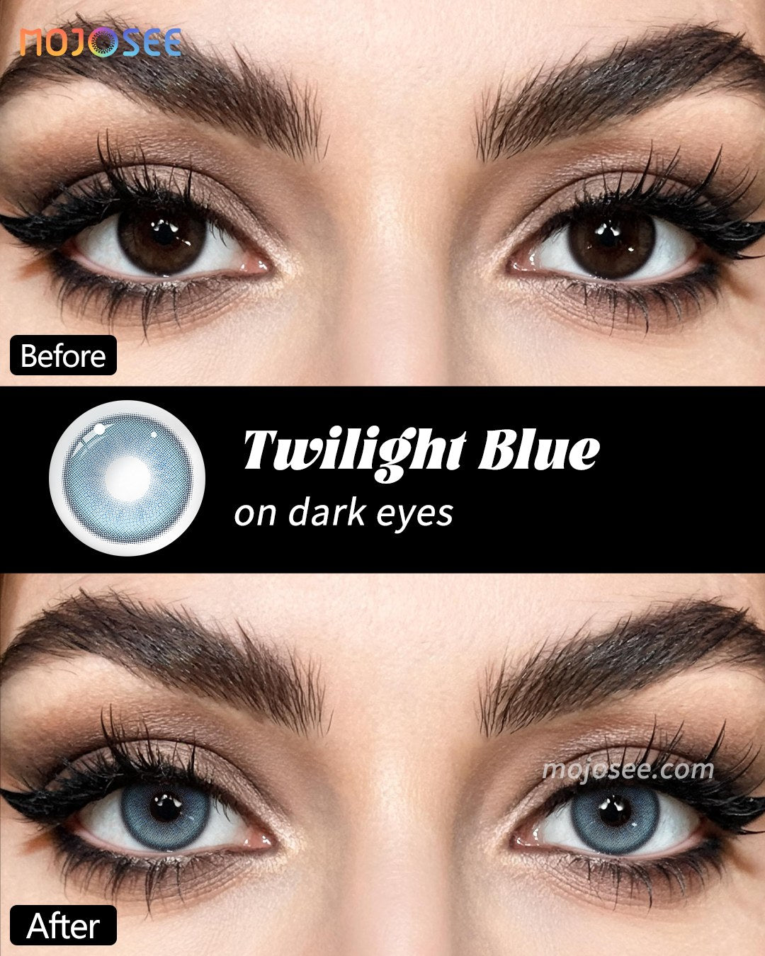 Twilight Blue Colored Contact Lenses — look 1