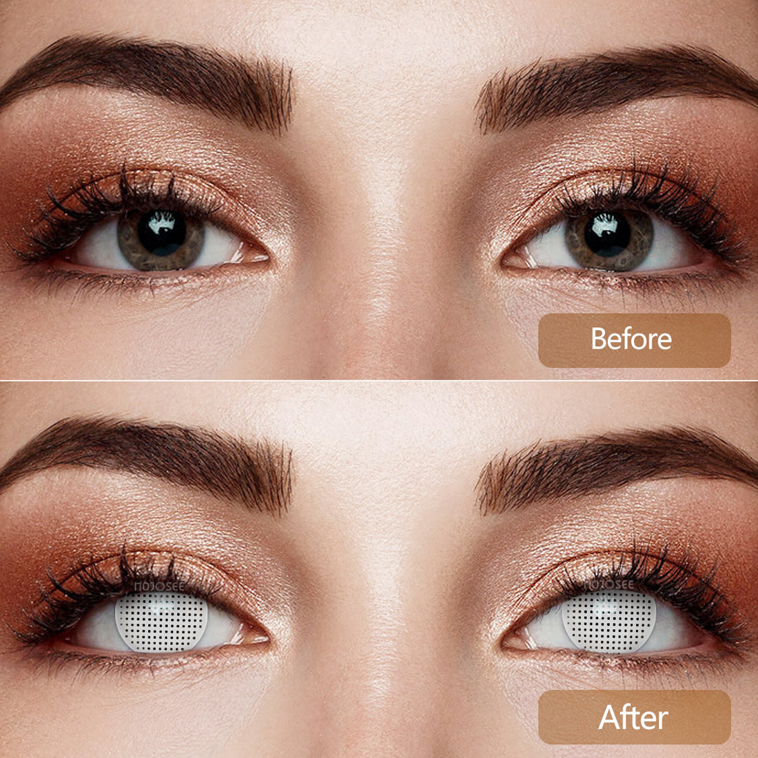 White Mesh Colored Contact Lenses
