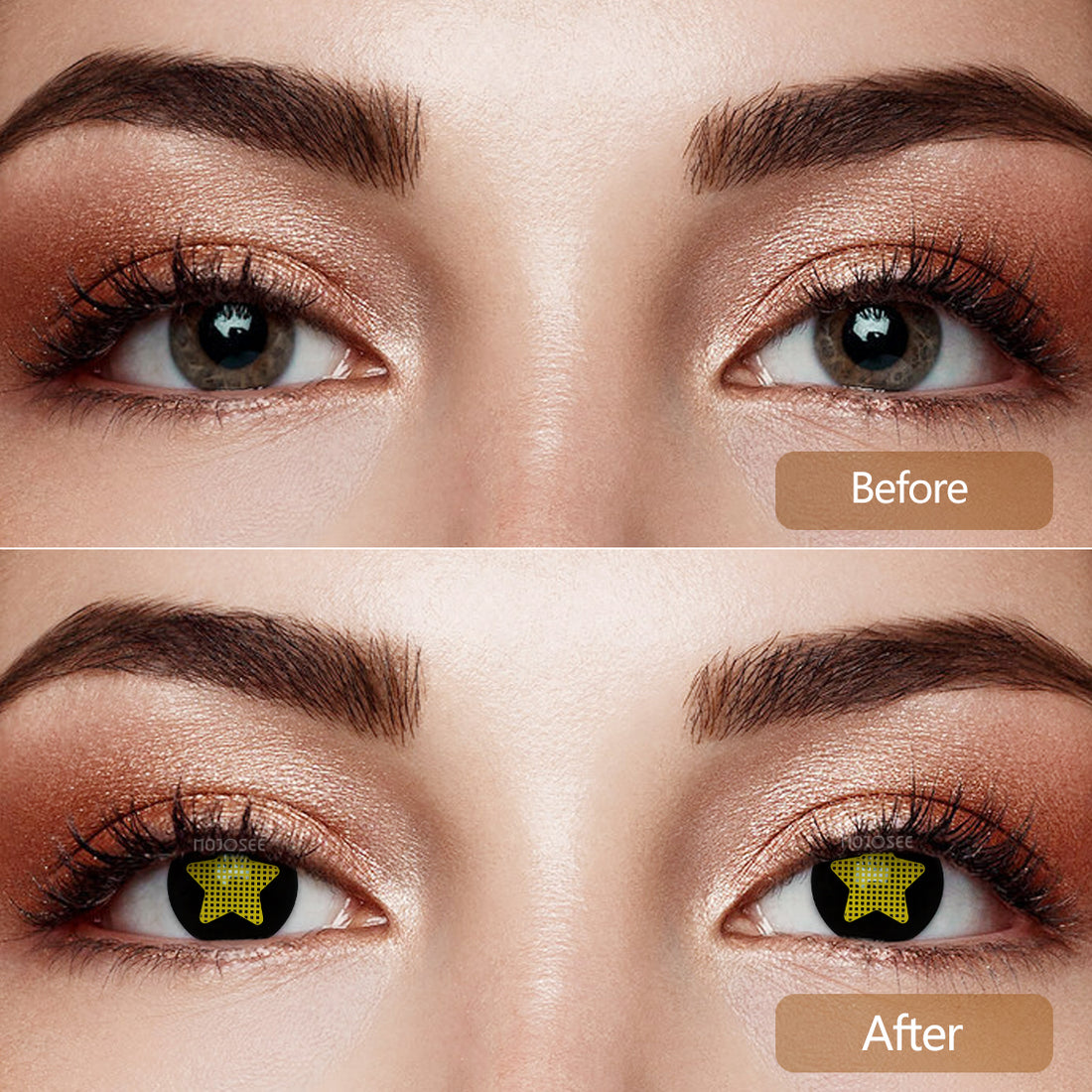 Yumeno Kyusaku Gold Star (Right Eye) Cosplay Contact Lenses – Bungo Stray Dogs
