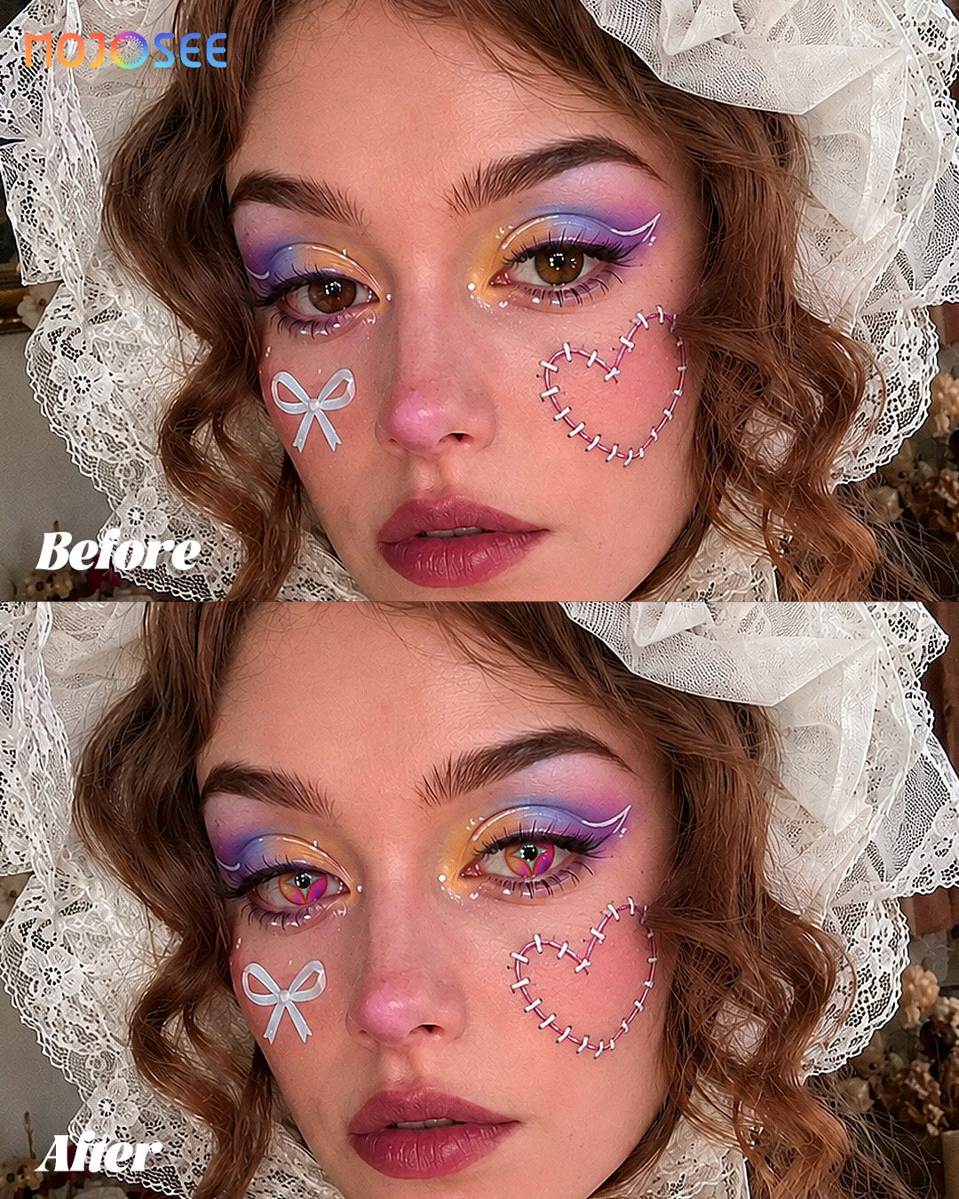 Zero Prescription Cosplay Contact Lenses – Path to Nowhere — look 2