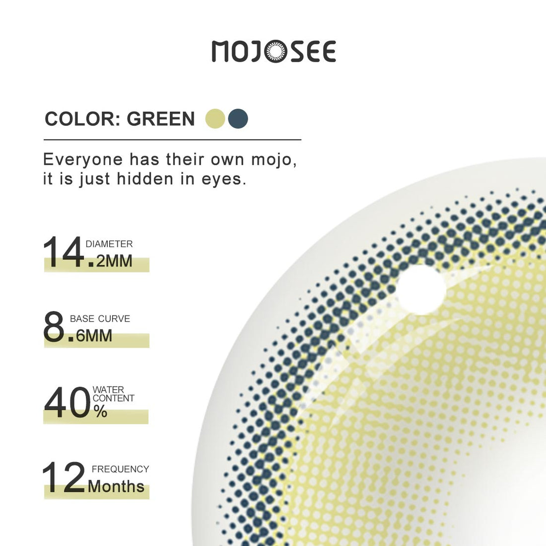 Into The Metaverse X-Green Flare Colored Contact Lenses
