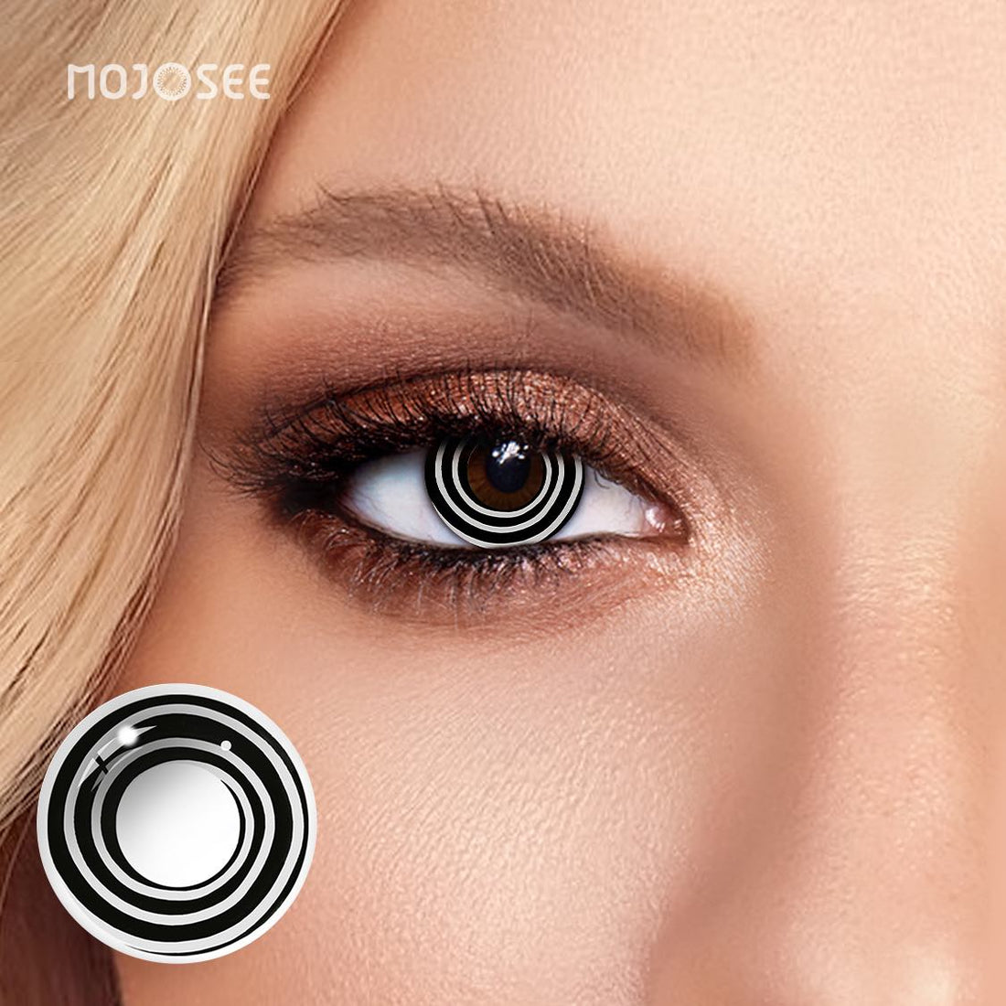 Black&White Spiral Colored Contact Lenses