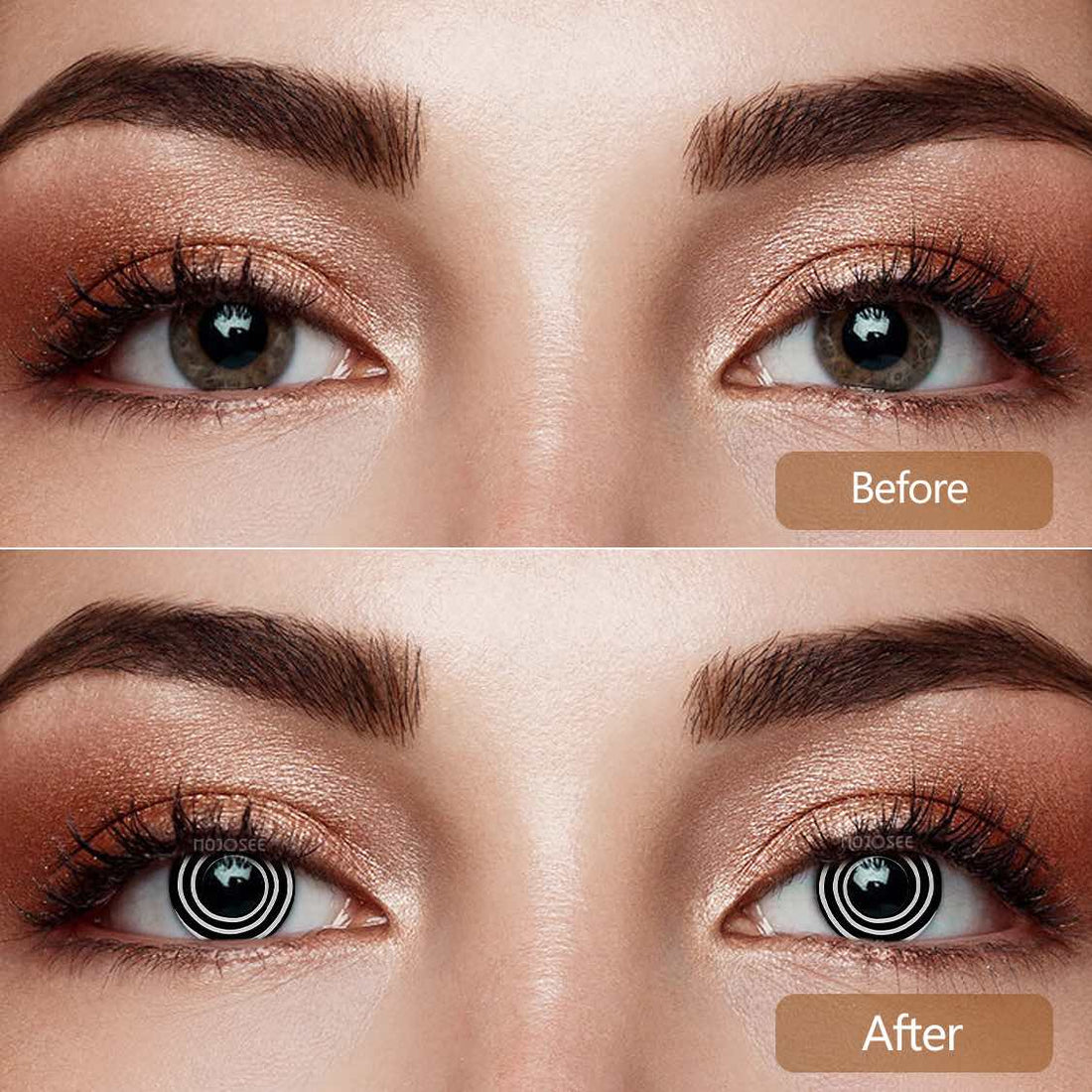 Black&White Spiral Colored Contact Lenses