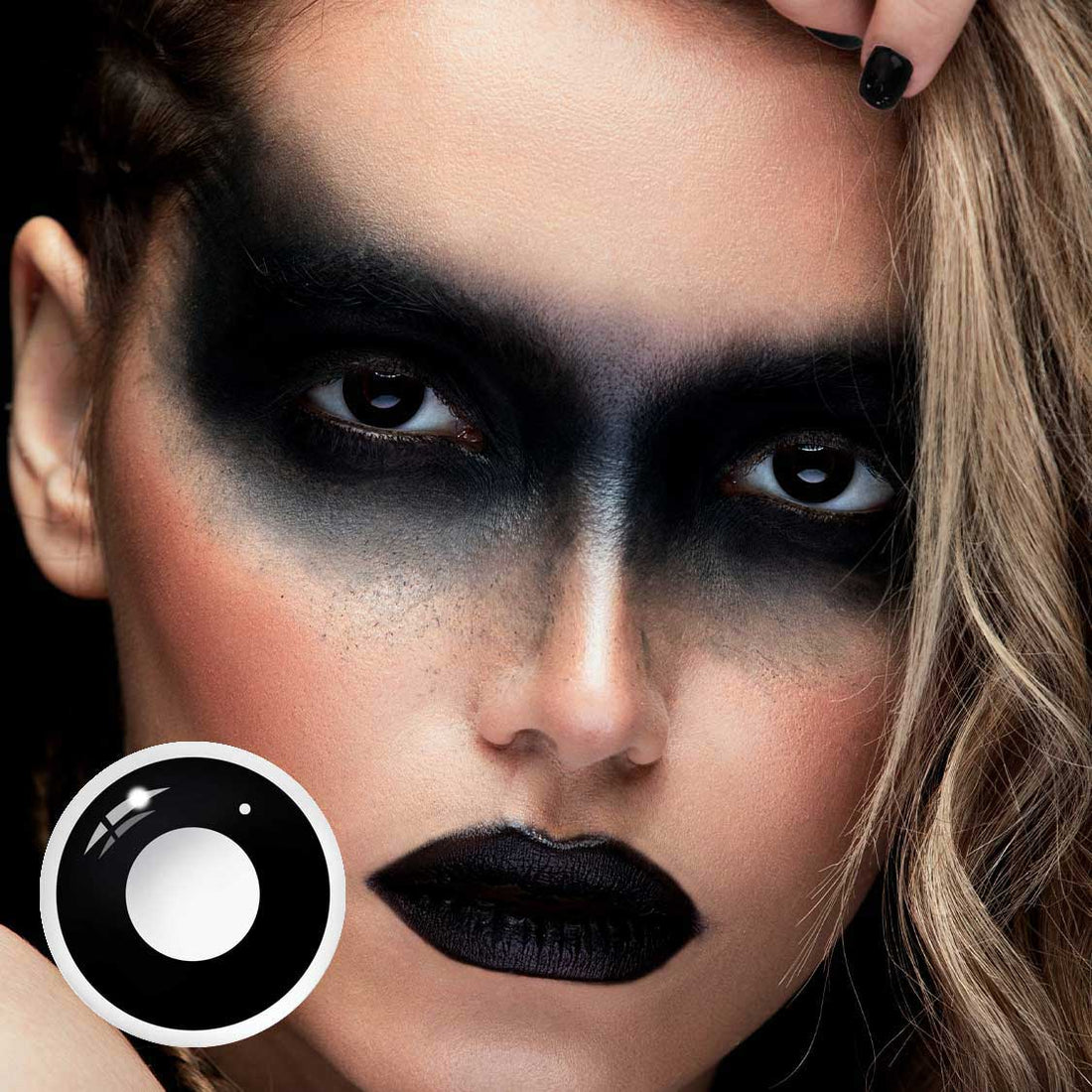 Circle Block Black Block Colored Contact Lenses