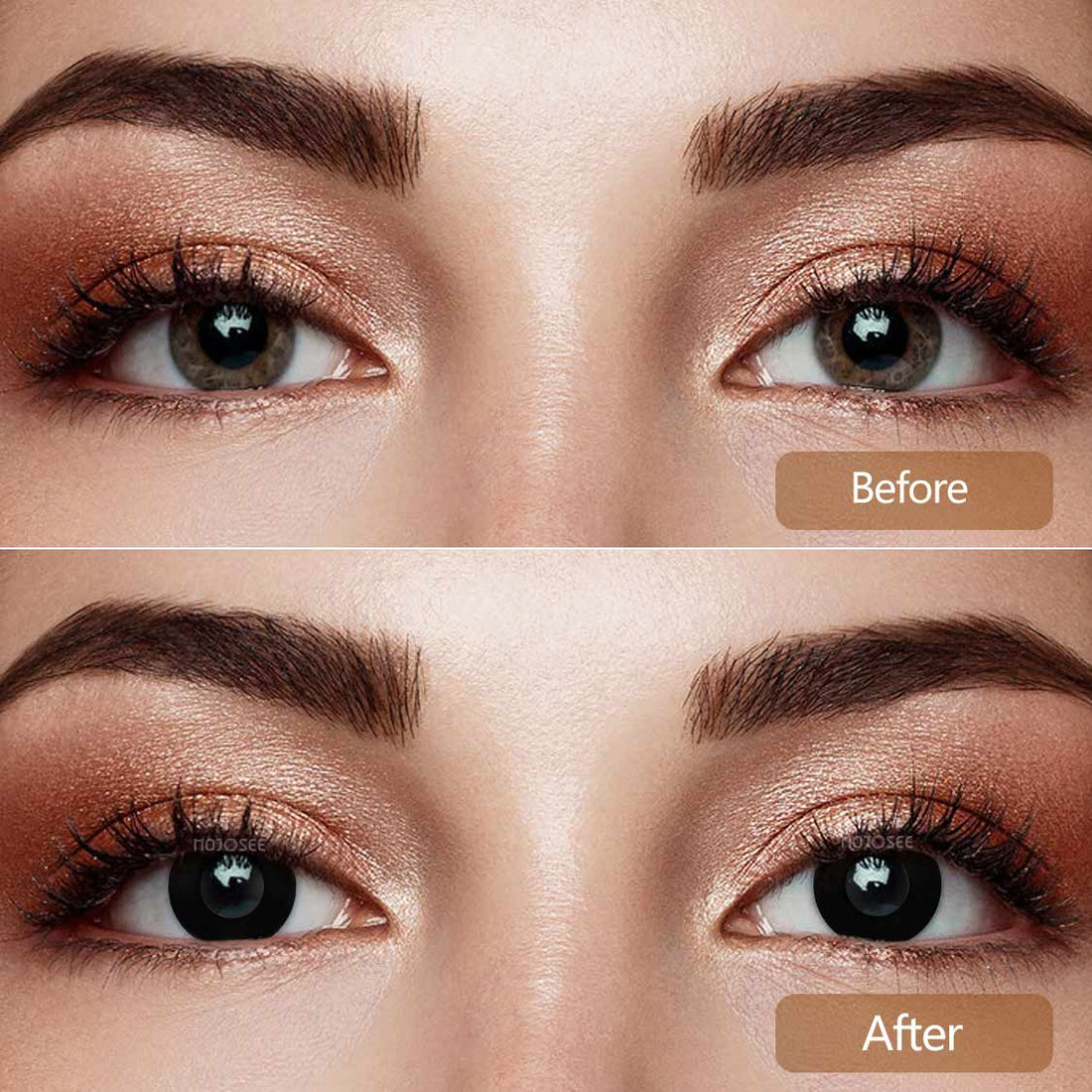 Circle Block Black Block Colored Contact Lenses