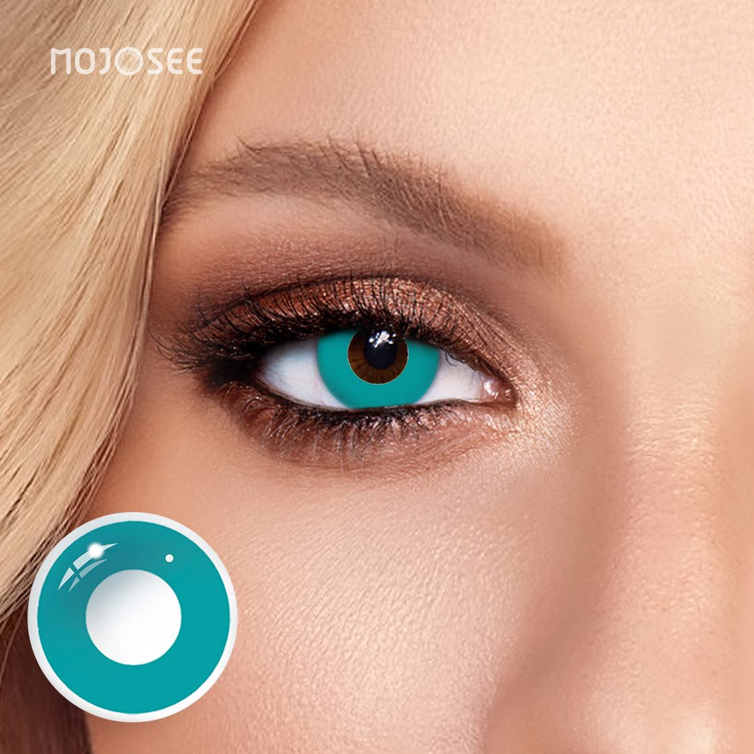 Demon Slayer Circle Block Blue-Green Colored Contact Lenses