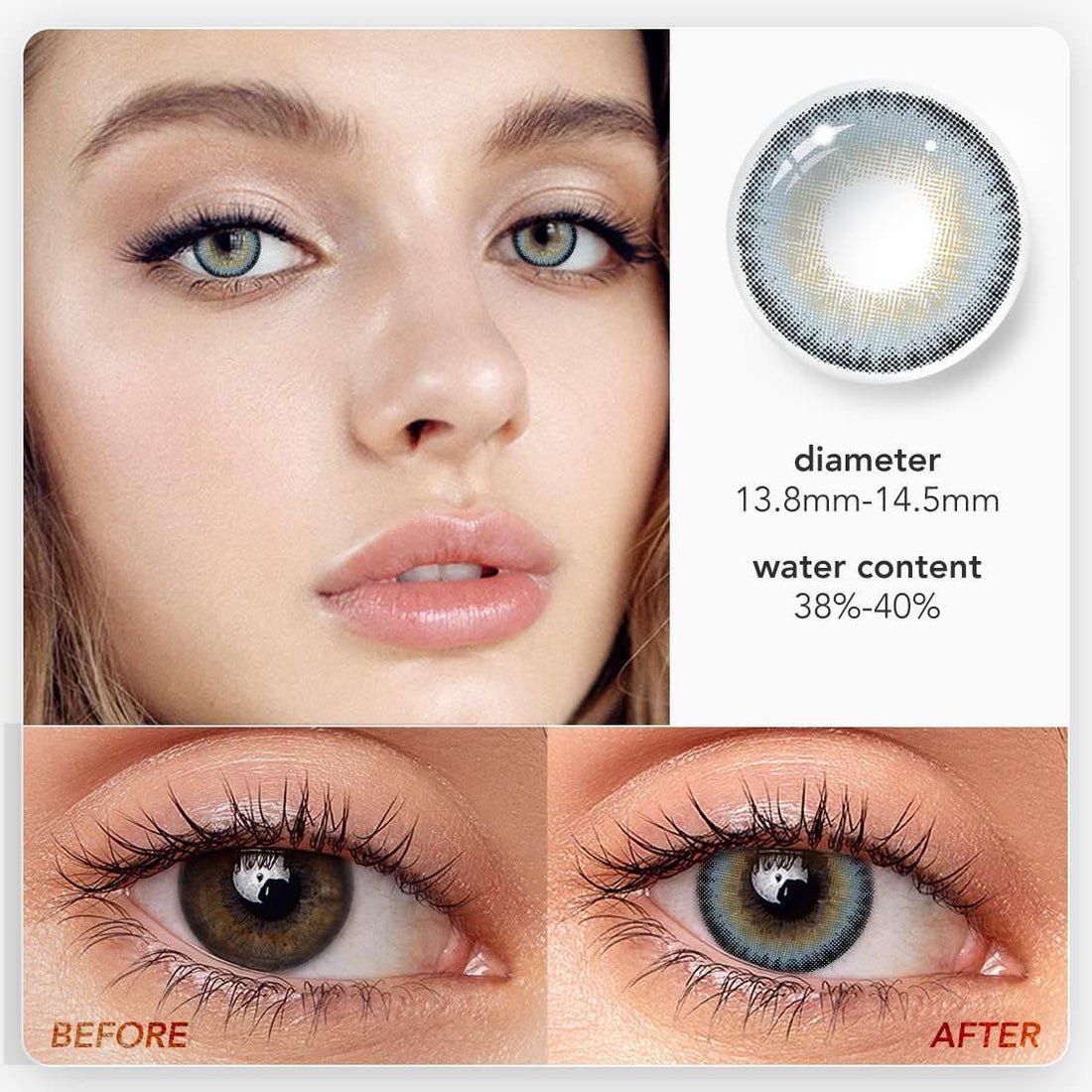 Hokkaido LA GIRL Blue Colored Contact Lenses