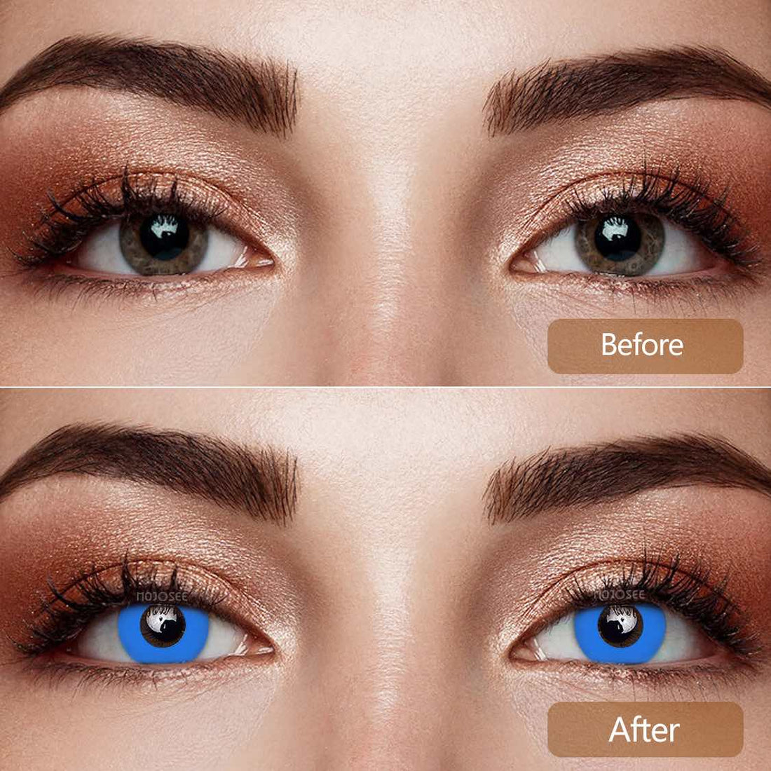Circle Block Dark Blue Block Colored Contact Lenses