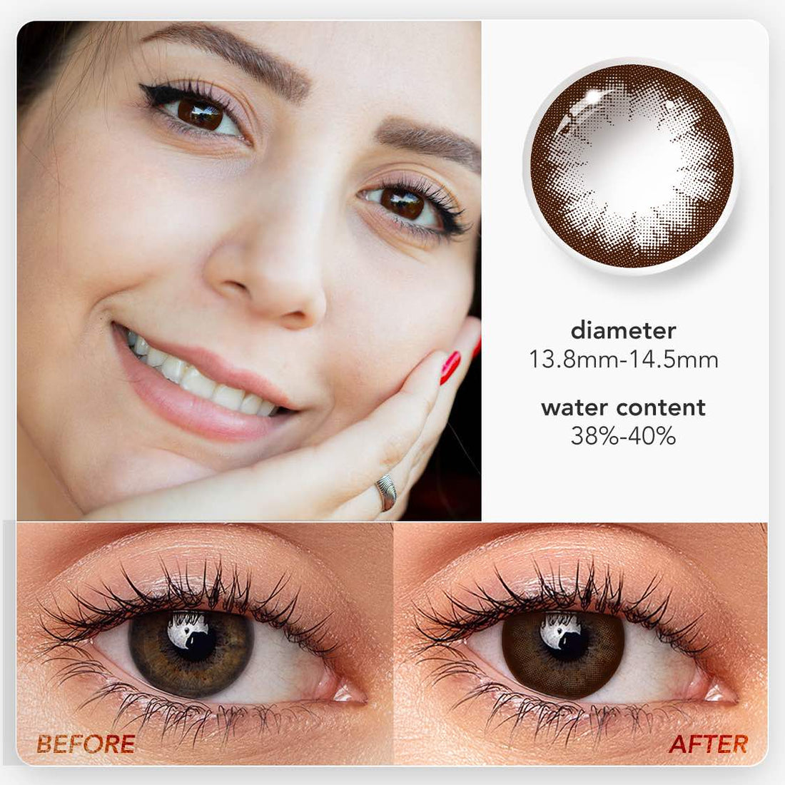Big eyes Coffee Colored Contact Lenses