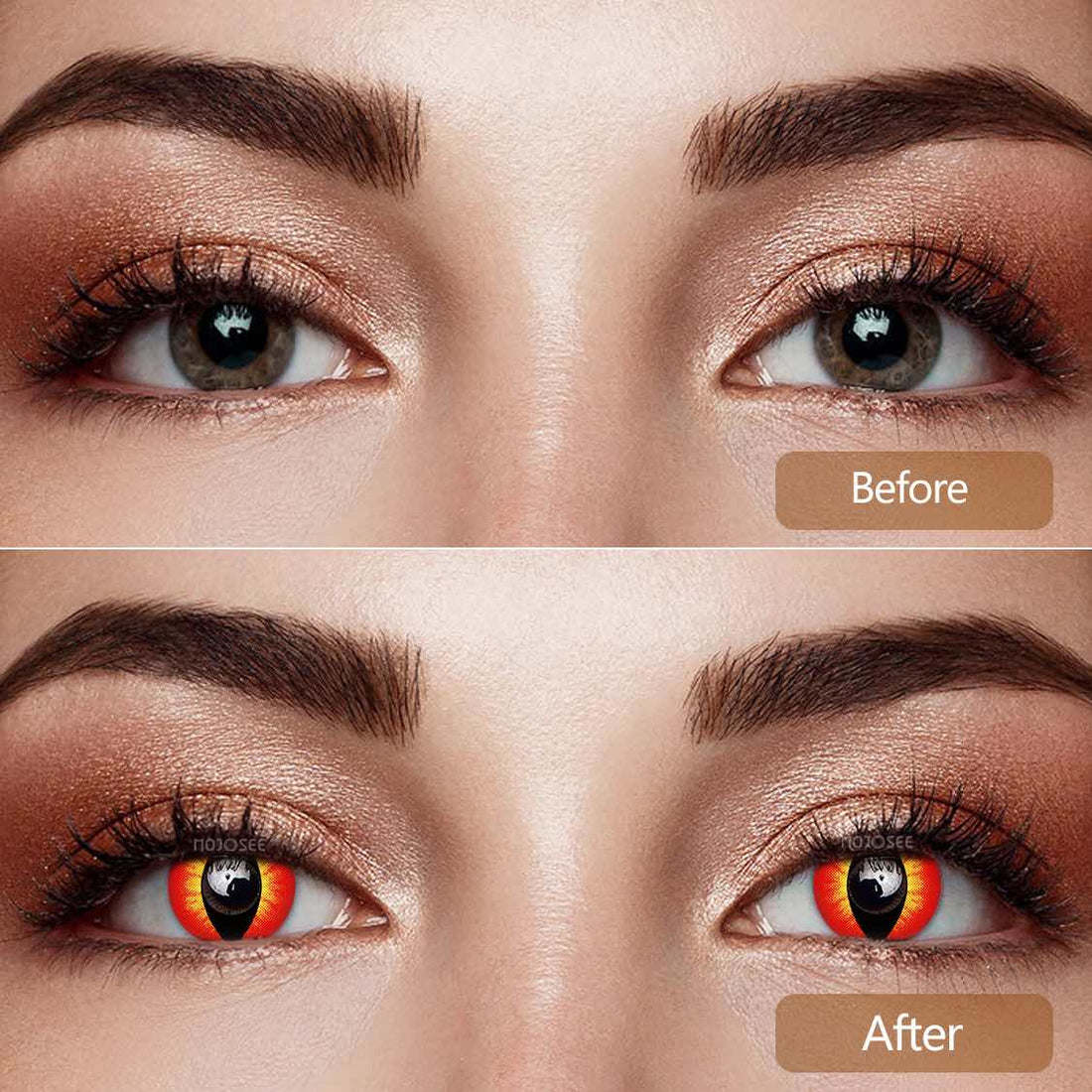 Cat Eyes Reddish Brown Colored Contacts Colored Contact Lenses