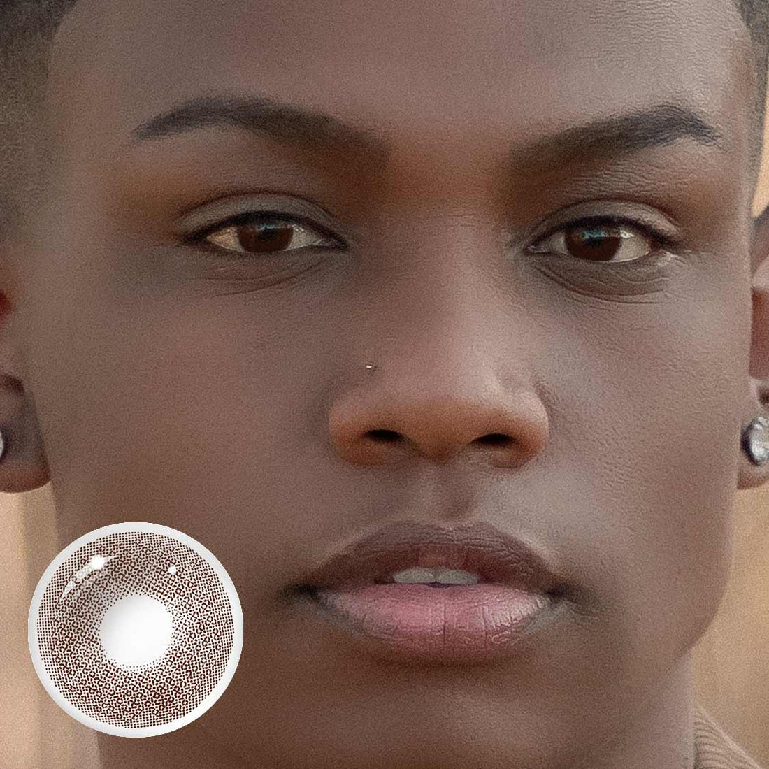 Queen Chocolate Colored Contact Lenses for Men