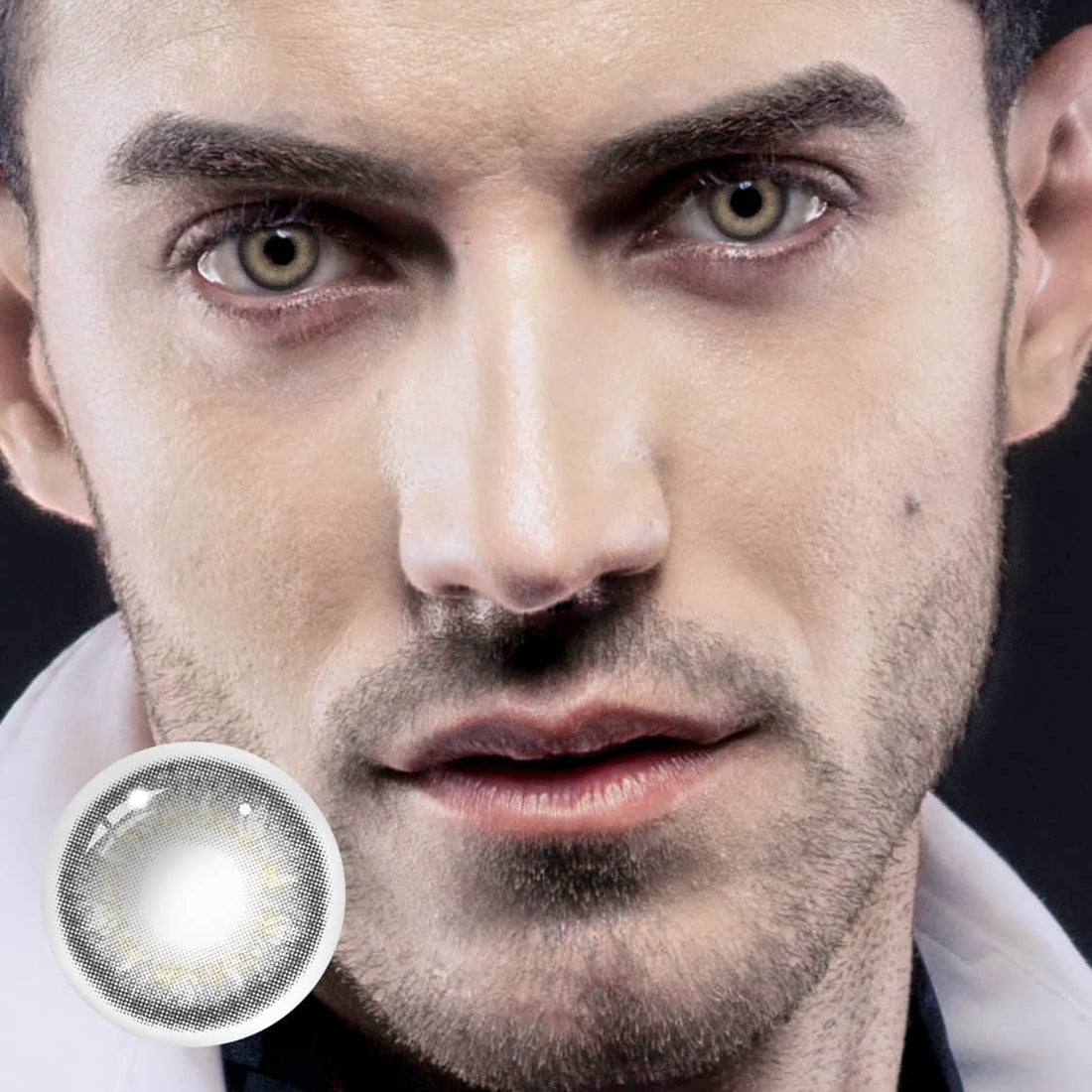Rich Girl Gray Colored Contact Lenses for Men