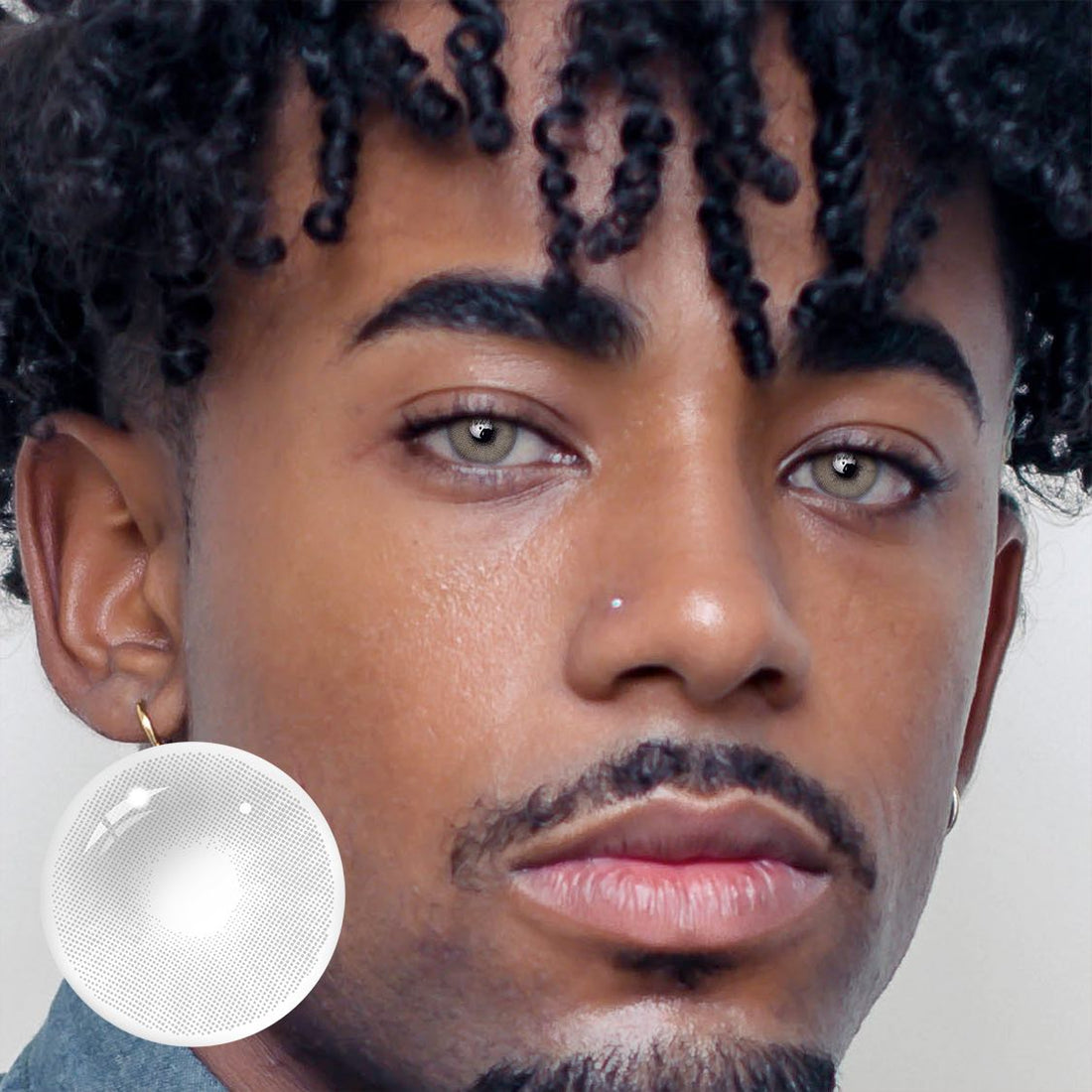 Polar Lights Gray Colored Contact Lenses for Men