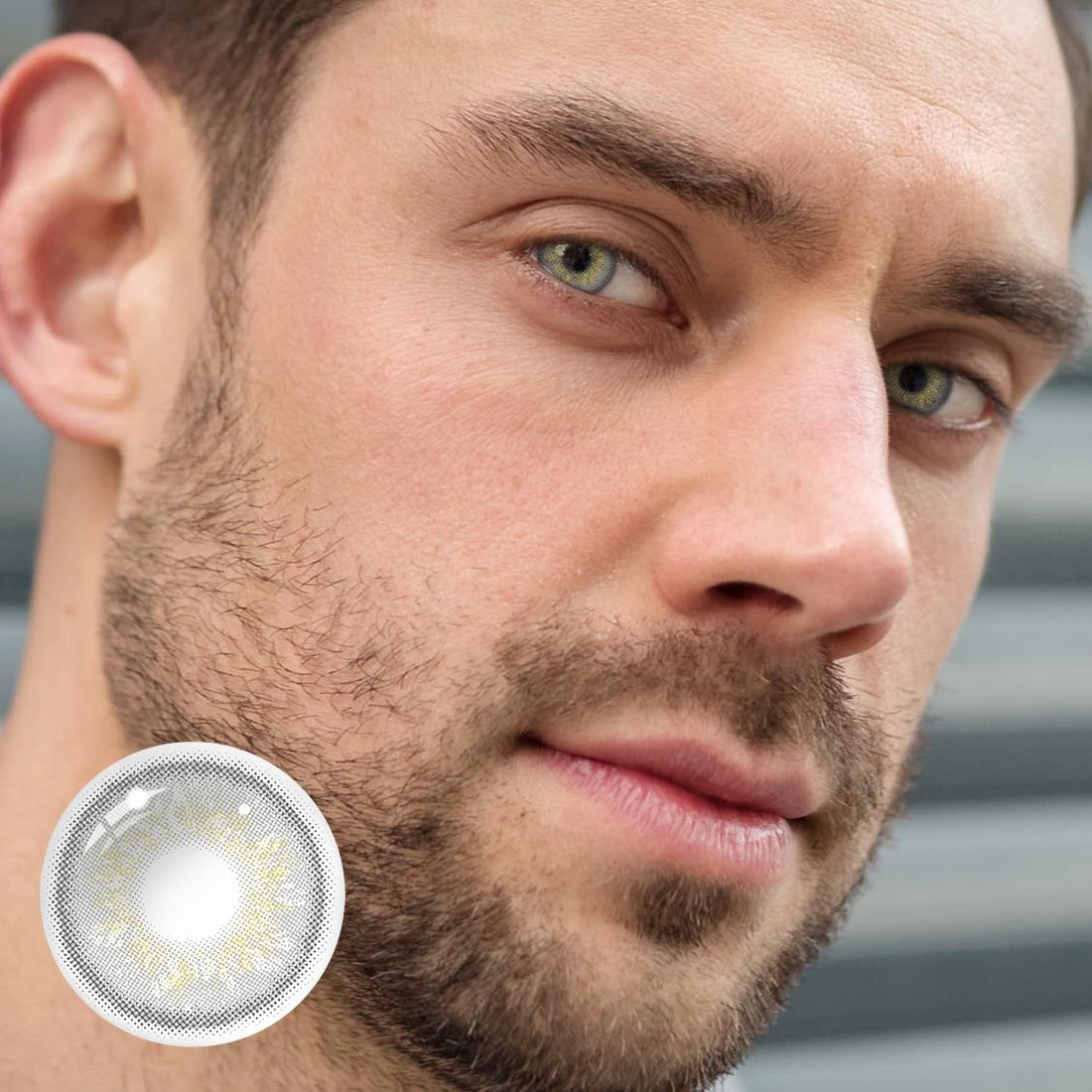 Starry sky Gray Colored Contact Lenses for Men