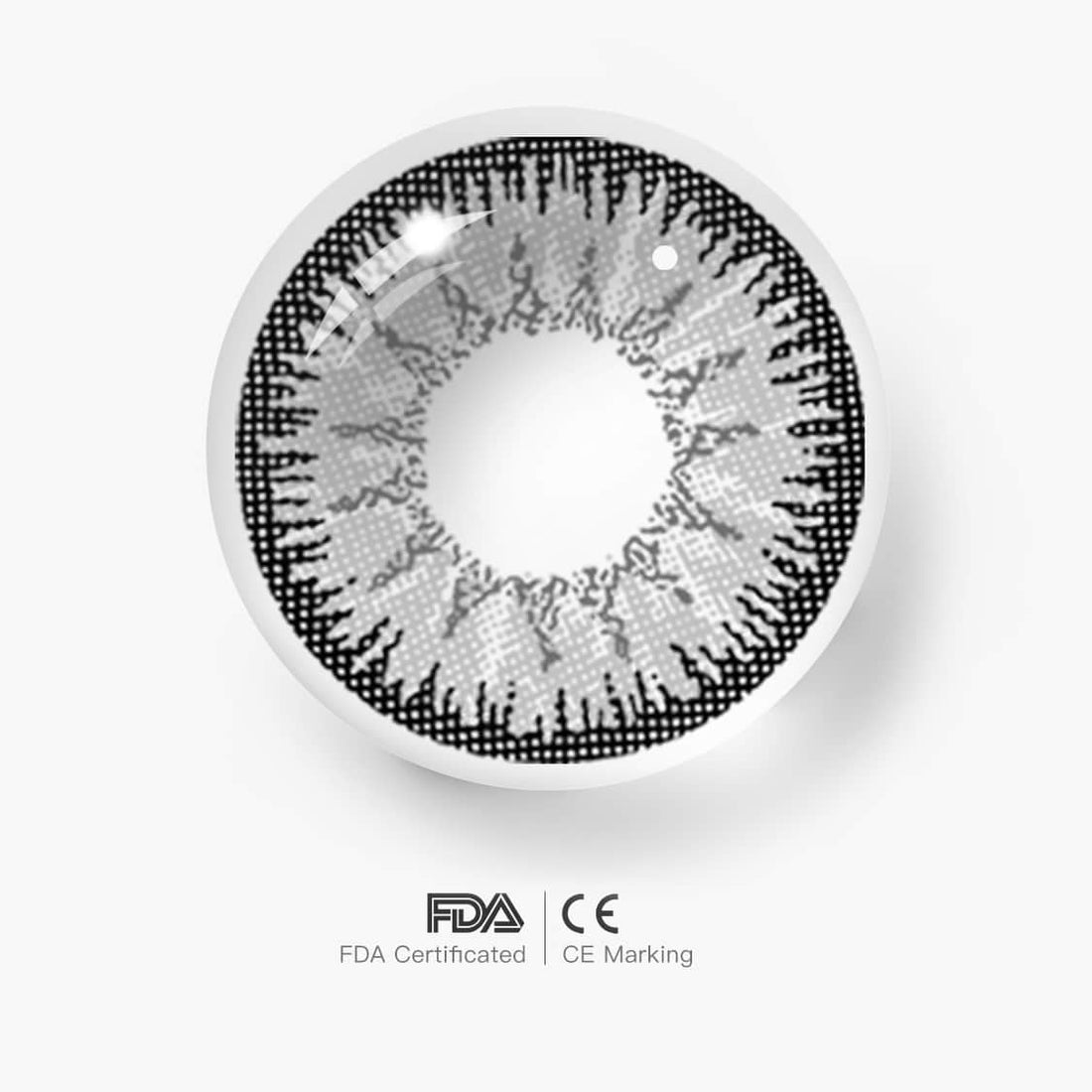 Vika Tricolor Gray Colored Contact Lenses for Men