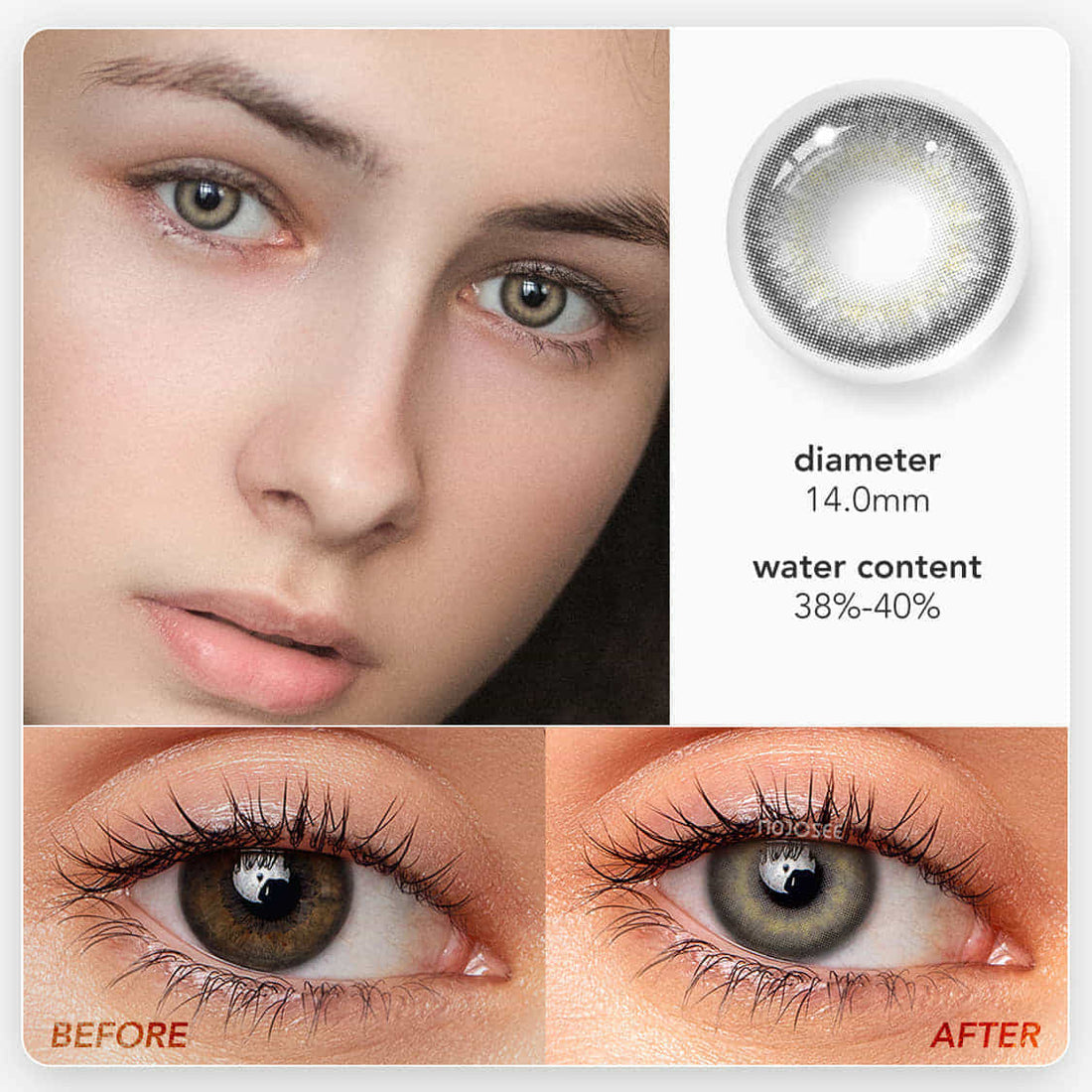 Rich Girl Gray Colored Contact Lenses