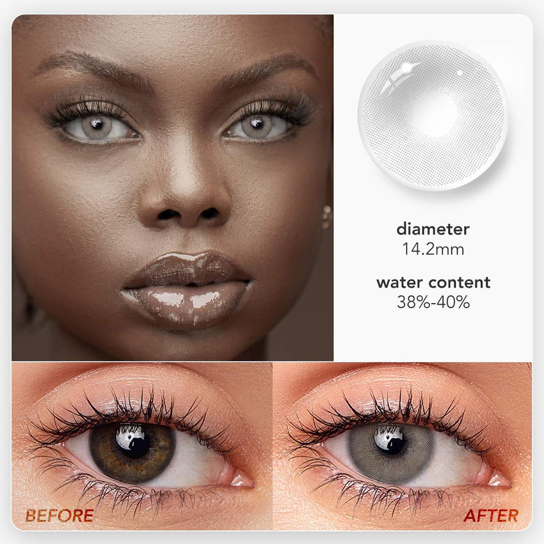 Polar Lights Gray Colored Contact Lenses