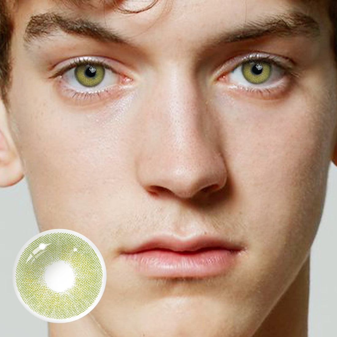 Cloud Green Colored Contact Lenses for Men