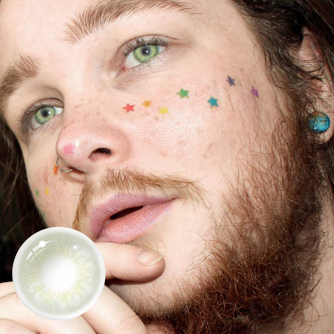 DNA Taylor Green Colored Contact Lenses for Men