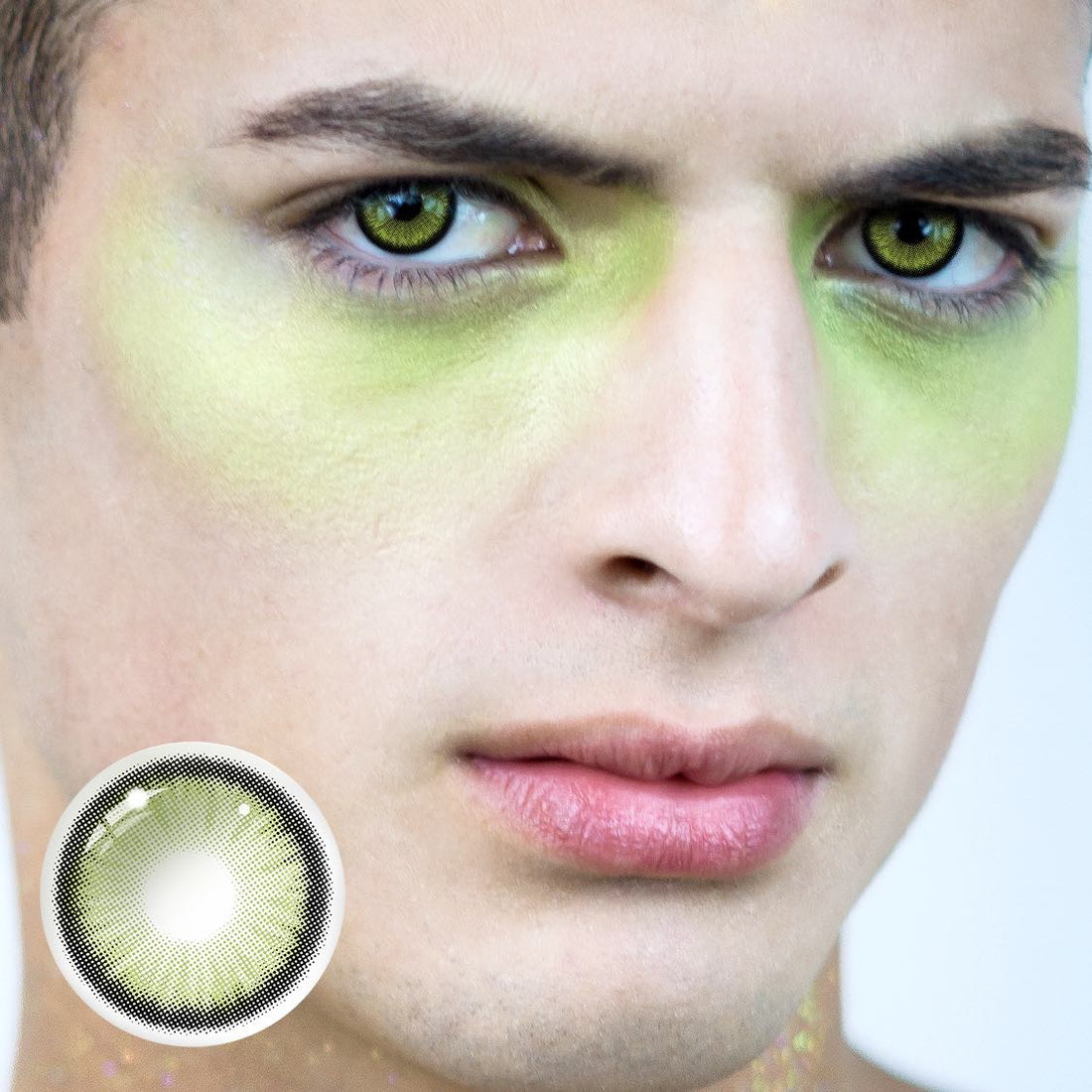 Rain Forest Green Colored Contact Lenses for Men