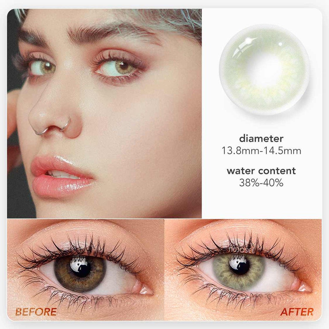 DNA Taylor Green Colored Contact Lenses