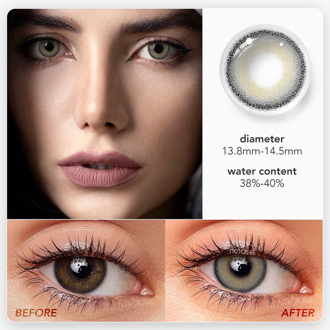 Mia Gray Colored Contact Lenses