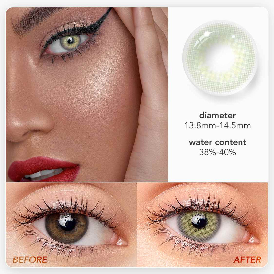 Ocean Cyan Gray Colored Contact Lenses