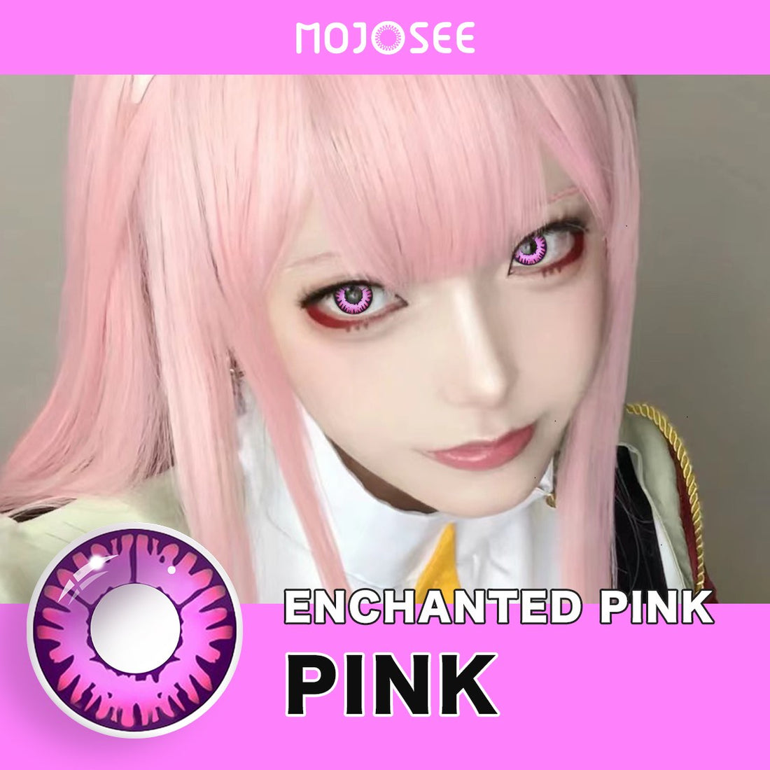 Enchanted Pink Colored Contact Lenses