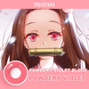 Demon Slayer Circle Block Powdery Violet Block Colored Contact Lenses