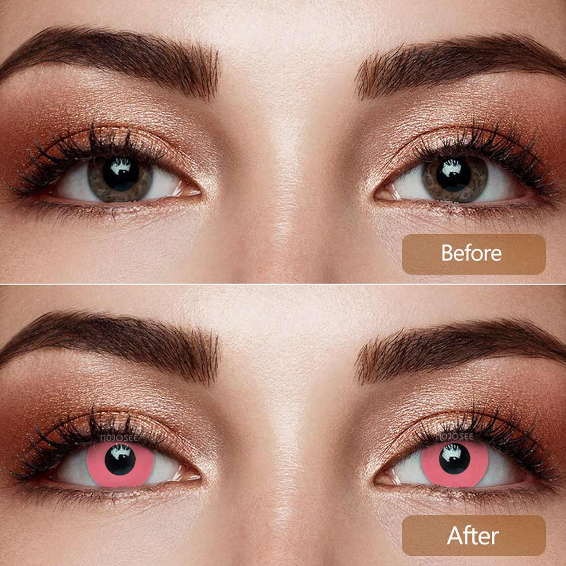 Demon Slayer Circle Block Powdery Violet Block Colored Contact Lenses