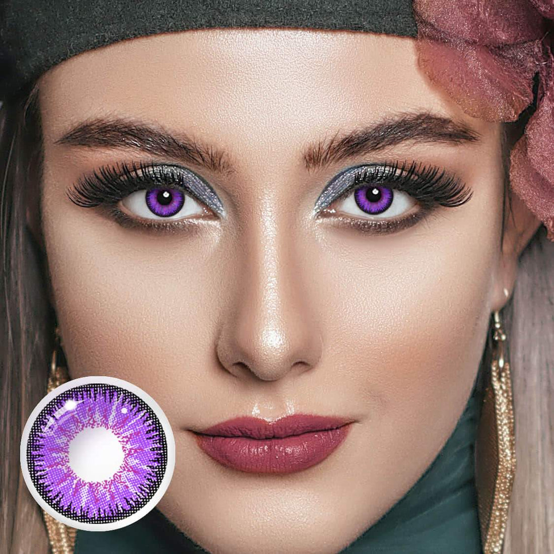 Vika Tricolor Violet Colored Contact Lenses