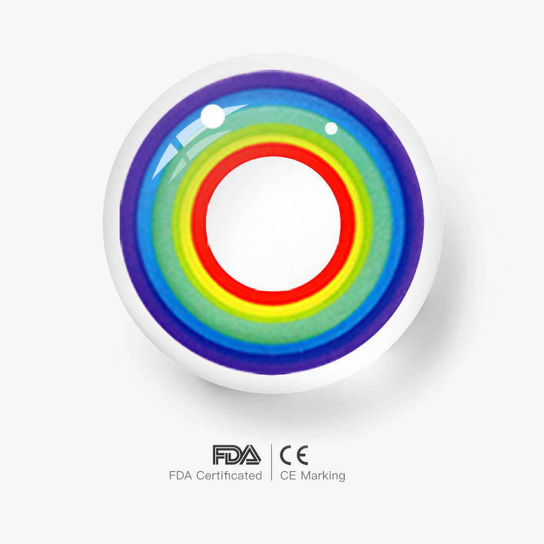Multiple Rainbow Colored Contact Lenses for Men – opaque colored lenses for dark brown eyes