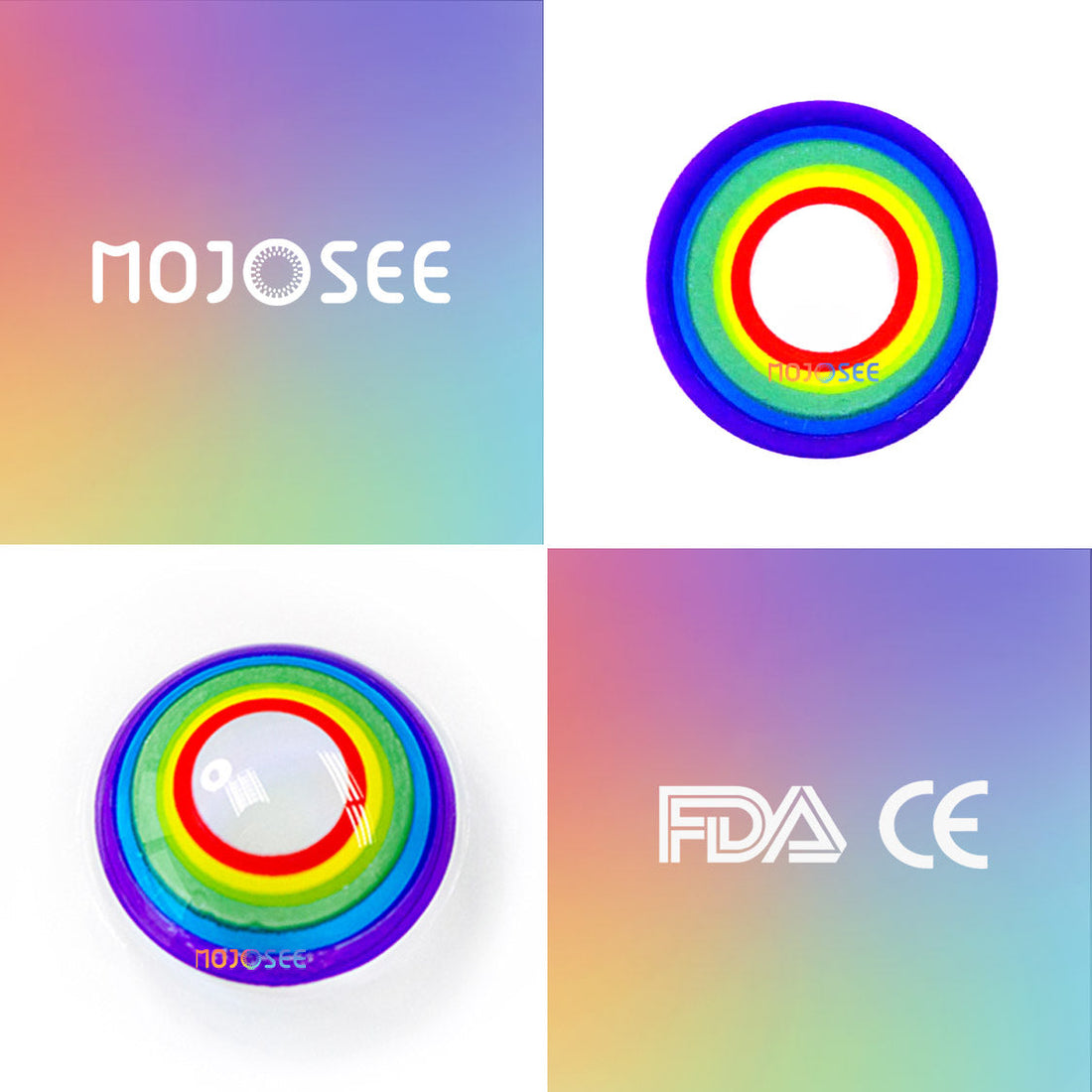 Multiple Rainbow Colored Contact Lenses for Men – colored colored contact lenses