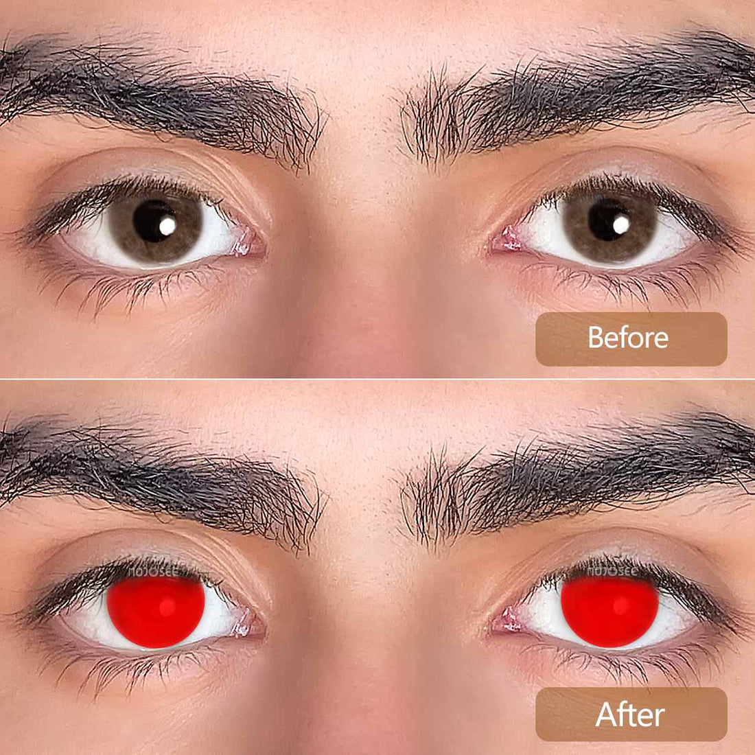 Red Colored Contact Lenses for Men