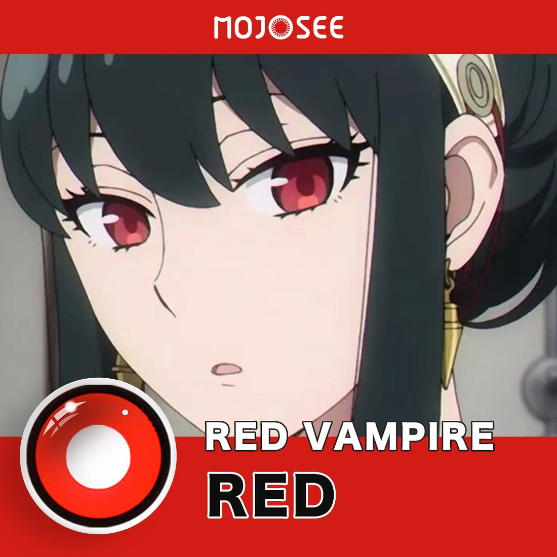 Circle Block Red Vampire Colored Contact Lenses